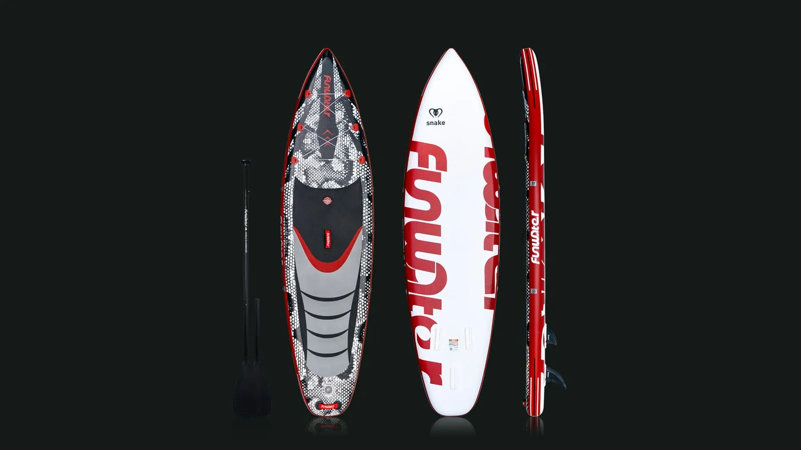 FunWater Snake 10'6" Inflatable Paddle Board product photography from FunWater